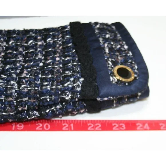 Tory Burch Annabelle Tweed Coat Jacket Blue Black Womens 10 Modern Heritage - Picture 14 of 14